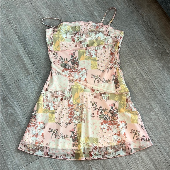 Dresses & Skirts - NWT Cottage Floral Patchwork Spaghetti Strap Dress